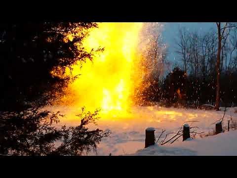 Thermite explosion over 100lbs!!! Massive!!!