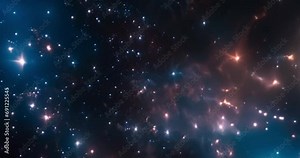 Beautiful galaxy full of stars background, AI Generative video