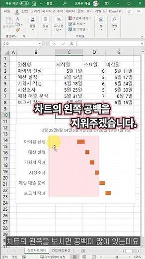 엑셀 간트차트, 1분 안에 만드는 방법 | 초간편 간트차트 만들기 [대박사건!]