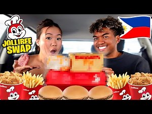 We Try Each Other's JOLLIBEE Orders! (JOLLIBEE MUKBANG)