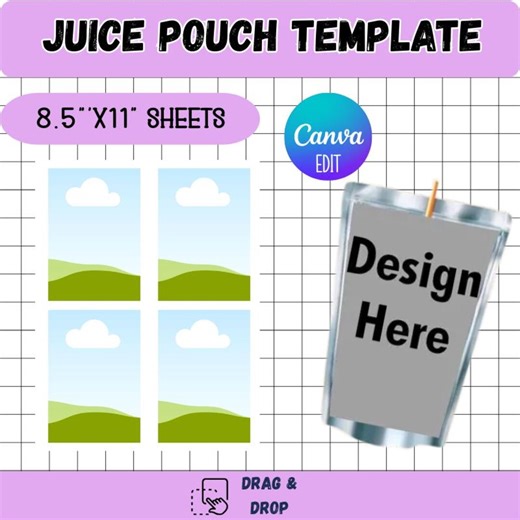 Editable Juice Pouch Template for Capri Sun and Kool Aid Jammers Digital - Etsy