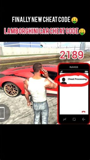 lamborghini car cheat code 🤑 || #indianbikedriving3d #cheatcodes #shorts