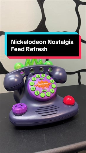 I found a 90’s Nickelodeon talk blaster phone out in the wild thrifting and had to give you a dose of nostalgia! #nickelodeonmemories #childhoodmemories #1990snostalgia