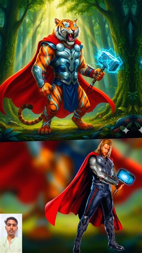 Top 10 animals turn into thor #animals #thor #wildlife #trending #shorts