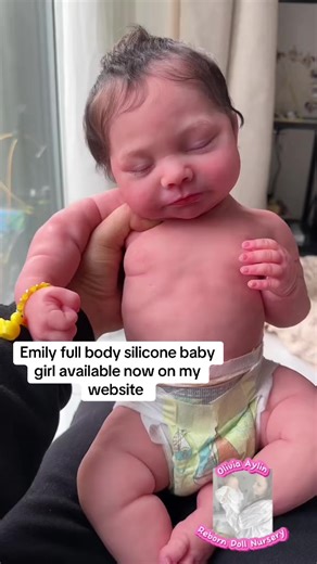 My full body silicone baby girl doll is available now on my website 🥰