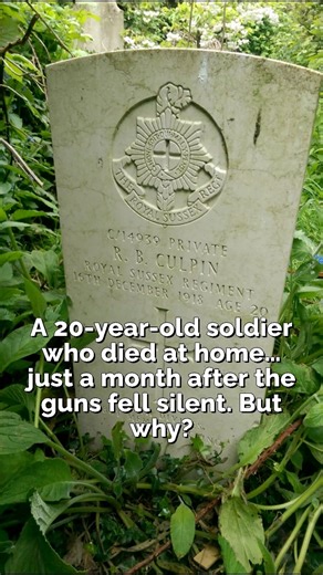 🌺 Survived the war, but not his wounds — the story of Private Richard Benjamin Culpin 🌺 Richard Benjamin Culpin was born in June 1898 in Cambridge, the son of John and Elizabeth Culpin. He grew up in the heart of the city, surrounded by family, school, and the quiet streets of his childhood. When war broke out in 1914 he was still only sixteen — little more than a boy, watching a world far beyond his years descend into conflict. As soon as he was old enough, Richard answered the call. He first