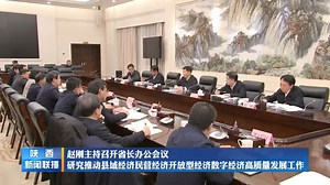 赵刚主持召开省长办公会议 研究推动县域经济民营经济开放型经济数字经济高质量发展工作 - 西部网（陕西新闻网）