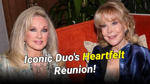 TV icons Morgan Fairchild and Barbara Eden meet up while honoring late costar Larry Hagman