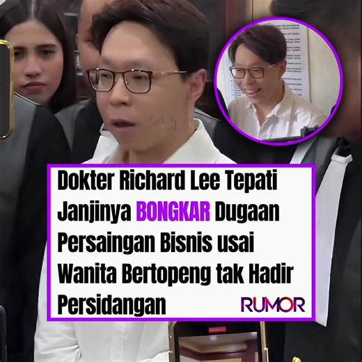 Sidang kasus dugaan pelanggaran Undang-Undang Kesehatan dan Perlindungan Konsumen dengan terdakwa Richard Lee ditunda setelah seluruh saksi, termasuk Dokter Samira alias Doktif, tidak hadir di Pengadilan Negeri Tangerang, Kamis (30/7). Sebelum sidang dimulai, Richard Lee menyampaikan bahwa dirinya akan mengungkap sebuah