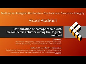 Optimization of damage repair with piezoelectric actuators using the Taguchi method