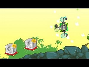 Bad Piggies - ROBOT PIG SPINNING AROUND ON MARBLE CRATE! CAKE RACE!!