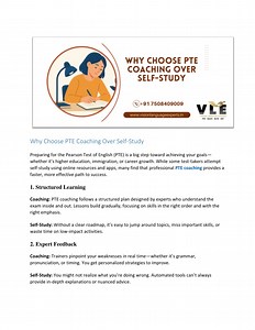 Why Choose PTE Coaching Over Self - SlideServe