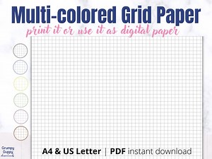 Graph Paper Set, Grid Digital Paper Bundle, A4 Grid Paper, Letter Grid Paper, A4 Grid Notebook Paper, Goodnotes Paper, Printable PDF - Etsy Australia