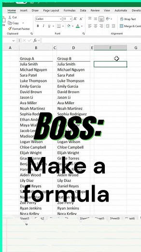 Return unique values between two lists using this trick! Follow along to learn more Excel tips and tricks! #excel #exceltips #excellessons #excelhq #fyp #spreadsheet #worktips #exceltutorial #worktip