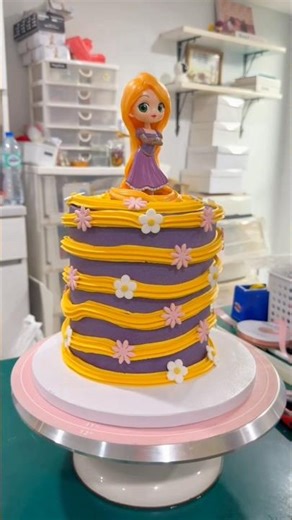 new design princess Rapunzel theme cake 🎂#delicious #rapunzel #shots #shorts #love #viral #video
