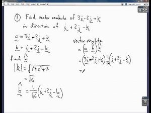 Scalar and vector resolutes of a vector