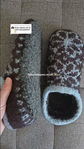 Felted 'Vinterblomst Slippers' 🩷 #knitting #feltedslippers #felting #knittinginspiration #woolyarn