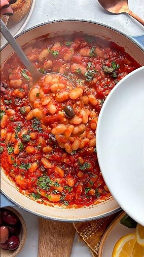 Creamy Tomato White Beans Recipe 🫘🍅 | Easy Healthy Stew | Cozy Comfort Food