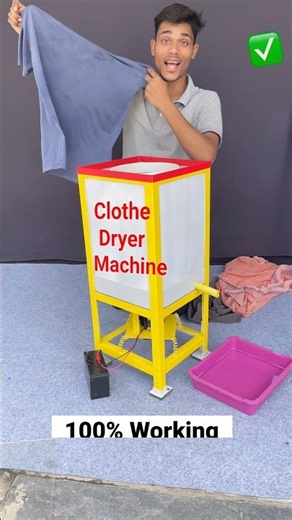 100% Working! Homemade Portable Clothes Dryer Machine #shortvideo