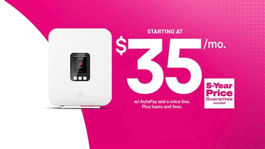 Get T-Mobile Home Internet for as low as $35 a month for a limited time