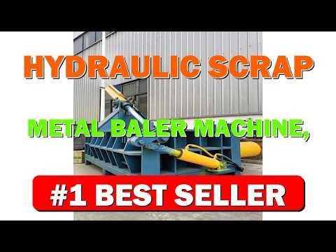 Hydraulic Scrap Metal Baler Machine, Heavy Duty Industrial Waste Compactor & Baler - B0GDDTQQRR