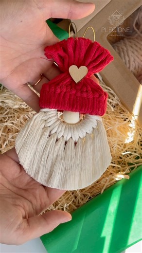 Meet my macramé Santa Gnome, ready to spread some holiday cheer! 🎅✨ #MacrameChristmas