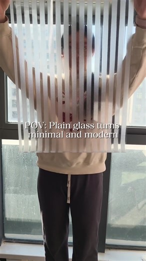 3D Striped Pattern Window Film for Home Decor