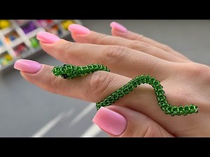 Beaded Snake Ring 🐍 Elegant Jewelry Tutorial
