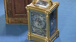 Carriage Clock & Box, ca. 1900