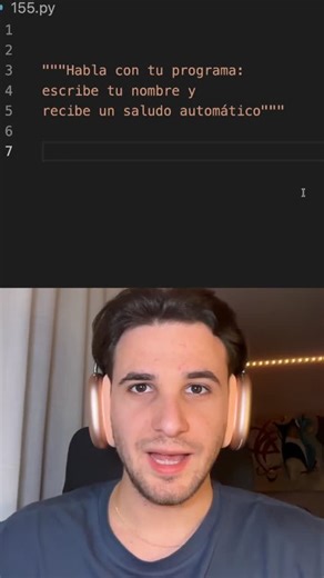 Arnau | Programación en Python on Instagram: "🤖 Python te habla por primera vez (NO ES MAGIA) 😱 #Python ¿Sabías que puedes hacer que Python te salude usando solo una línea de código? En este vídeo creas tu primer programa interactivo y entiendes cómo funcionan input() y print(). Si nunca has programado, este es EL punto de partida. Empieza hoy y habla con Python en menos de 60 segundos. #python #programacion #principiantes #holaMundo #codigo #aprendePython #ia"