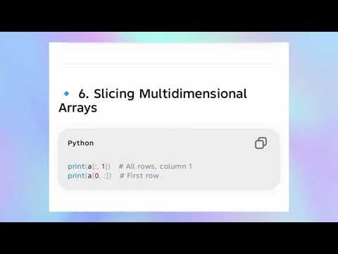 IT25201 UNIT 2 Multidimensional array object python