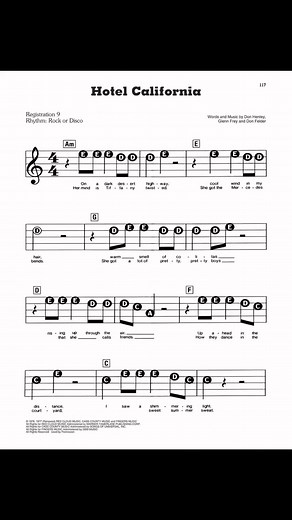 52K views · 294 reactions | “Hotel California” sheet music  #pianolessons #hotelcalifornia #pianocover #PianoSheet #instrumentalmusic #MusicAndDance #sheetmusic | The Keyz | Facebook
