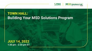 Building Your MSD Solutions Program