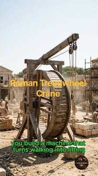 The Roman Treadwheel Crane - Rome's Cranes Had No Engine. They Had Men Inside a Wheel #shorts