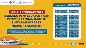 Rincian Tarif Penyeberangan Merak-Bakauheni per 1 Februari 2024, Kendaraan Gol 1 Dipatok Rp 85.000 - Tribunnews.com