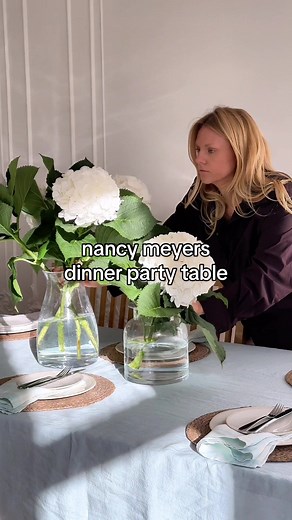 Nancy Meyers Themed Dinner Party Table Setup