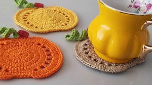 The CUTEST Crochet Pumpkin Coaster EVER! | Easy Step-by-Step Tutorial
