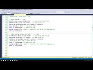 The Where and Having Clauses