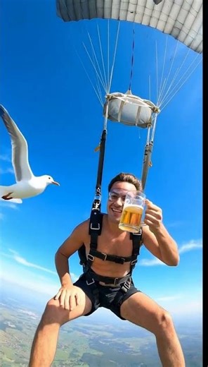 Drinking Beer In The Air #shorts