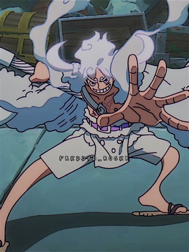 Luffy Gear 5 vs Gaban: reacción sorprendida de Gaban