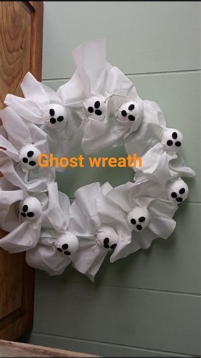 ghost wreath diy #dollartreediy #halloween