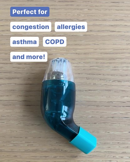 ⭐⭐⭐⭐⭐ "IT WORKS! (I too was skeptical). In March '19 I was diagnosed with chronic bronchitis/COPD. I researched and studied and came upon this device. I literally just opened this package and tried it twice and was brought to tears. My 1st 2 tries I was able to clear up mucus...without Albuterol or any steroids. I did it as directed for 10 minutes and started crying all again.. I was able to clear more mucus than when I'm on the nebulizer. At this moment I can inhale and exhale without coughing.