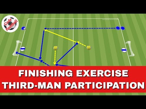 Finishing drill with the participation of a third man!
