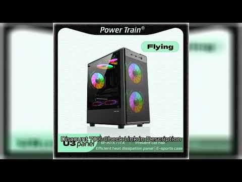 Power Train Flying PC gaming case MATX Side transparent glass computer case Iron net heat dissipatio