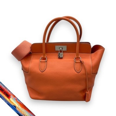 Hermès Tool Box 26 Swift Flamingo SV Hardware Ladies Bag | eBay