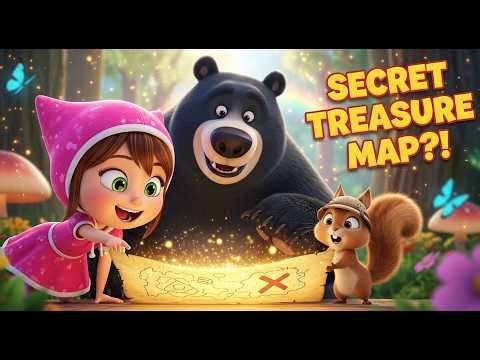 Luna and the Curious Squirrel With a Treasure Map