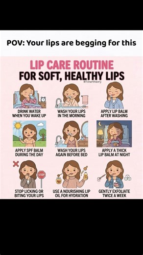 Lip Care Routine for Soft, Healthy Lips 💋 (Step-by-Step Guide)