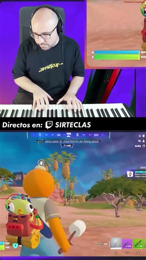 👉 Tocando Bonetrousle de Undertale mientras juego Fortnite 🎹💀🔥