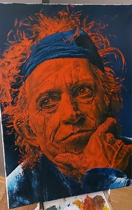 Portrait of Keith Richards - Etsy Australia