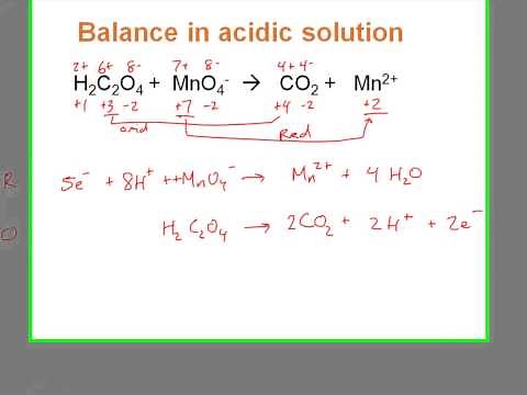 Balancing Redox Equation with MnO4
